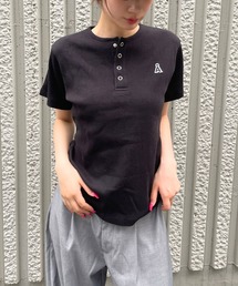 ALAND | 【UNISEX】ALAND／Aヘンリーネック半袖T(Tシャツ/カットソー)