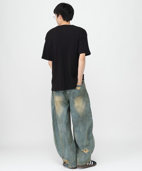 ALAND（エーランド）の「【UNISEX】ALAND／Aヘンリーネック半袖T（Tシャツ/カットソー・レディース・ブラック/オフホワイト・LARGE/SMALL）」の17枚目の写真