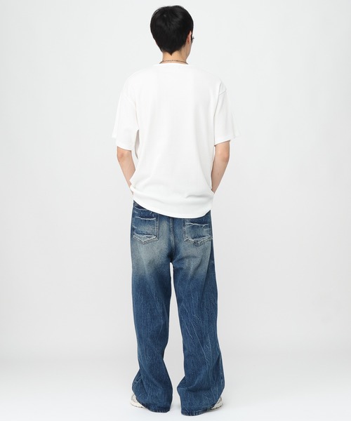 ALAND（エーランド）の「【UNISEX】ALAND／Aヘンリーネック半袖T（Tシャツ/カットソー・レディース・ブラック/オフホワイト・LARGE/SMALL）」の12枚目の写真