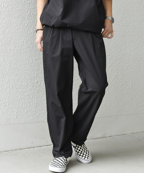 SHIPS any（シップス エニィ）の「SHIPS any:〈撥水/軽量/ストレッチ〉SOLOTEX(R) シアサッカー セミワイド イージーパンツ(セットアップ対応)25SS◇◇（その他パンツ・メンズ・ブラウン/ネイビー/その他/ブラック・SMALL/LARGE/MEDIUM）」の6枚目の写真