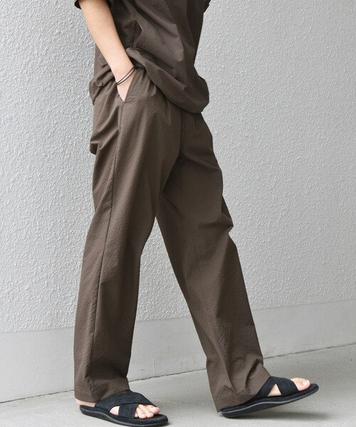 SHIPS any（シップス エニィ）の「SHIPS any:〈撥水/軽量/ストレッチ〉SOLOTEX(R) シアサッカー セミワイド イージーパンツ(セットアップ対応)25SS◇◇（その他パンツ・メンズ・ブラウン/ネイビー/その他/ブラック・SMALL/LARGE/MEDIUM）」の13枚目の写真