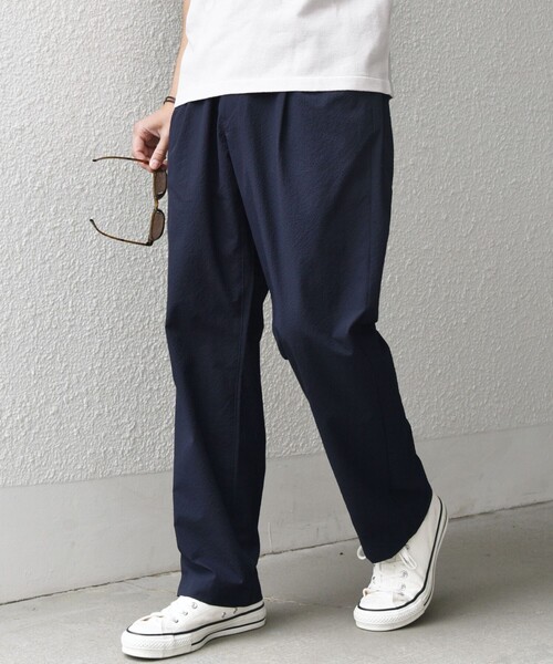 SHIPS any（シップス エニィ）の「SHIPS any:〈撥水/軽量/ストレッチ〉SOLOTEX(R) シアサッカー セミワイド イージーパンツ(セットアップ対応)25SS◇◇（その他パンツ・メンズ・ブラウン/ネイビー/その他/ブラック・SMALL/LARGE/MEDIUM）」の17枚目の写真