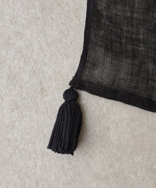 BEARDSLEY(ビアズリー)の「《CITRUS》フラワー刺繍タッセルストール(ストール/ショール・レディース・ベージュ/ブラック・FREE)」の16枚目の写真