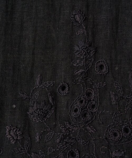 BEARDSLEY(ビアズリー)の「《CITRUS》フラワー刺繍タッセルストール(ストール/ショール・レディース・ベージュ/ブラック・FREE)」の17枚目の写真
