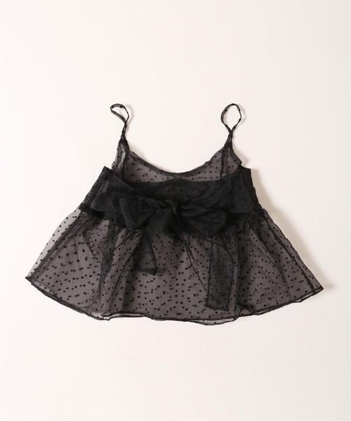 WC（ダブル シー）の「バックリボンドットシアーキャミソール（キャミソール・レディース・ブラック/ホワイト・FREE）」の16枚目の写真