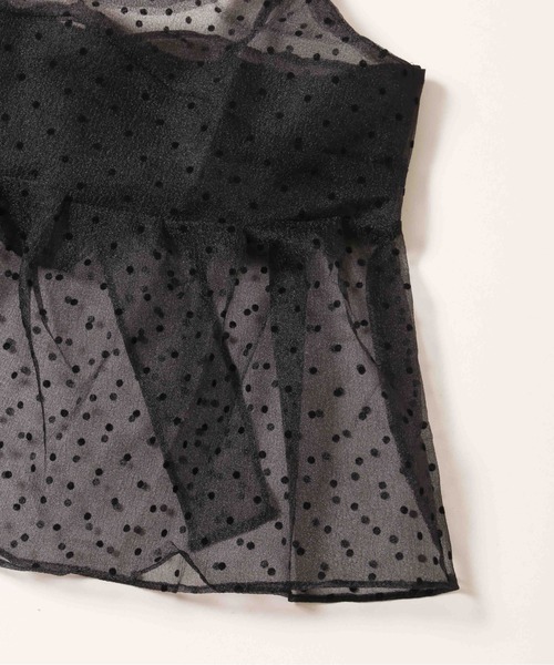 WC（ダブル シー）の「バックリボンドットシアーキャミソール（キャミソール・レディース・ブラック/ホワイト・FREE）」の15枚目の写真