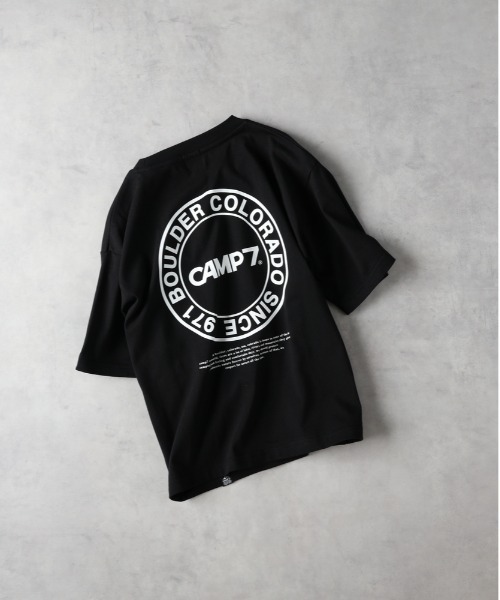 CAMP7（キャンプセブン）の「【CAMP7】サークルロゴプリントＴシャツ（Tシャツ/カットソー・キッズ・ホワイト/ブラック・130/140/150/160）」の2枚目の写真