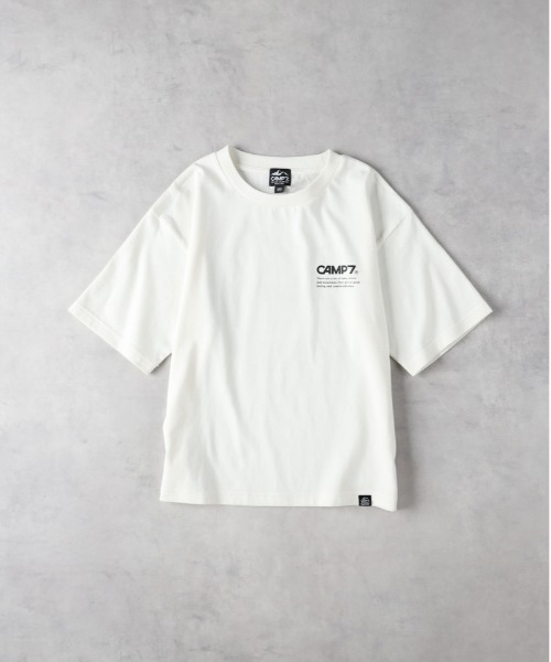 CAMP7（キャンプセブン）の「【CAMP7】サークルロゴプリントＴシャツ（Tシャツ/カットソー・キッズ・ホワイト/ブラック・130/140/150/160）」の4枚目の写真