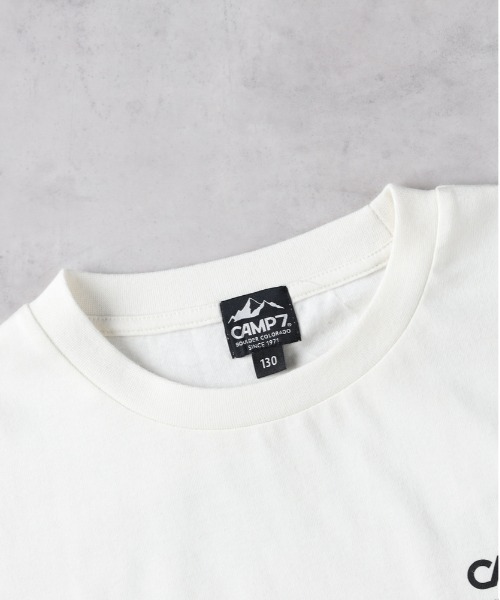 CAMP7（キャンプセブン）の「【CAMP7】サークルロゴプリントＴシャツ（Tシャツ/カットソー・キッズ・ホワイト/ブラック・130/140/150/160）」の8枚目の写真