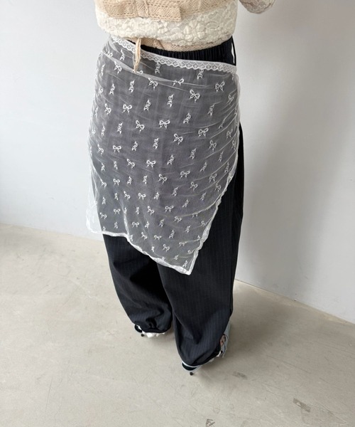 SANSeLF（サンセルフ）の「【SANSeLF】レースラップレイヤー アシンメトリー  巻きスカート saa25s020（スカート・レディース・B/A/D/C・FREE）」の7枚目の写真