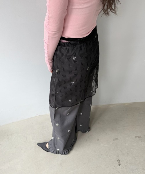 SANSeLF（サンセルフ）の「【SANSeLF】レースラップレイヤー アシンメトリー  巻きスカート saa25s020（スカート・レディース・B/A/D/C・FREE）」の18枚目の写真