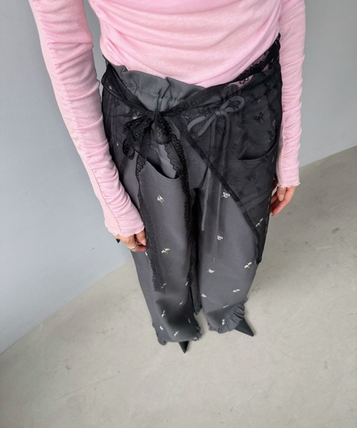 SANSeLF（サンセルフ）の「【SANSeLF】レースラップレイヤー アシンメトリー  巻きスカート saa25s020（スカート・レディース・B/A/D/C・FREE）」の20枚目の写真