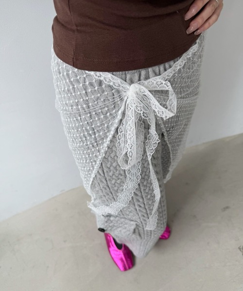 SANSeLF（サンセルフ）の「【SANSeLF】レースラップレイヤー アシンメトリー  巻きスカート saa25s020（スカート・レディース・B/A/D/C・FREE）」の22枚目の写真