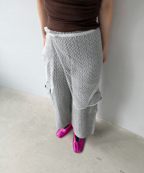 SANSeLF（サンセルフ）の「【SANSeLF】レースラップレイヤー アシンメトリー  巻きスカート saa25s020（スカート・レディース・B/A/D/C・FREE）」の11枚目の写真