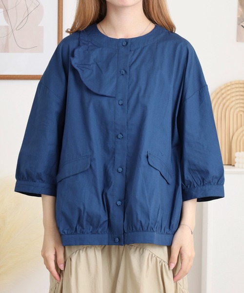 Emago(イマゴ)の「EMAGO ネコ刺繍カーデ(カーディガン/ボレロ・レディース・ネイビー/ホワイト/チャコールグレー・FREE)」の8枚目の写真
