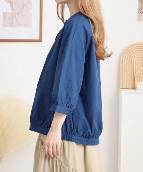 Emago(イマゴ)の「EMAGO ネコ刺繍カーデ(カーディガン/ボレロ・レディース・ネイビー/ホワイト/チャコールグレー・FREE)」の9枚目の写真