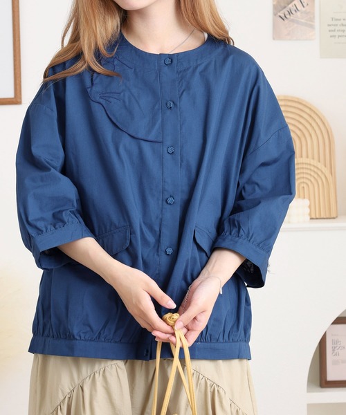 Emago(イマゴ)の「EMAGO ネコ刺繍カーデ(カーディガン/ボレロ・レディース・ネイビー/ホワイト/チャコールグレー・FREE)」の5枚目の写真