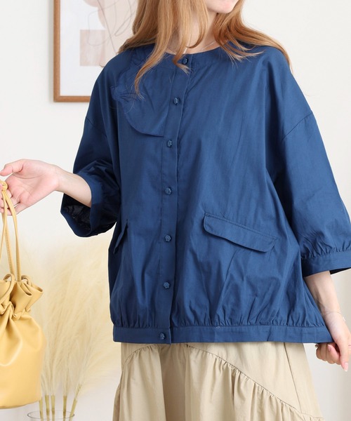 Emago(イマゴ)の「EMAGO ネコ刺繍カーデ(カーディガン/ボレロ・レディース・ネイビー/ホワイト/チャコールグレー・FREE)」の6枚目の写真