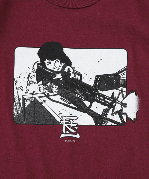 F-LAGSTUF-F（フラグスタフ）の「F-LAGSTUF-F/フラグスタフxARMS SS TEE4（Tシャツ/カットソー・メンズ・ホワイト/ボルドー・MEDIUM/LARGE）」の5枚目の写真