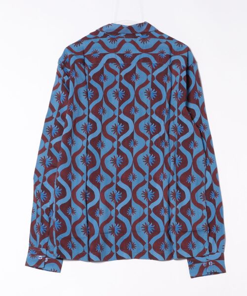 Desigual(デシグアル)の「ジオメトリックプリント長袖シャツ ブラックブルー(シャツ/ブラウス・メンズ・ブルー・M/L/S/XL)」の2枚目の写真