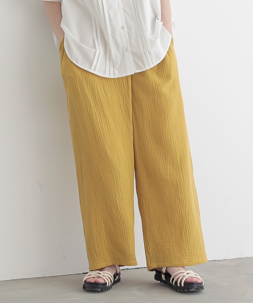 n'OrLABEL（ノアールレーベル）の「『楊柳ダブルガーゼラップパンツ』（その他パンツ・レディース・イエロー/ベージュ/ネイビー・1/2）」の17枚目の写真