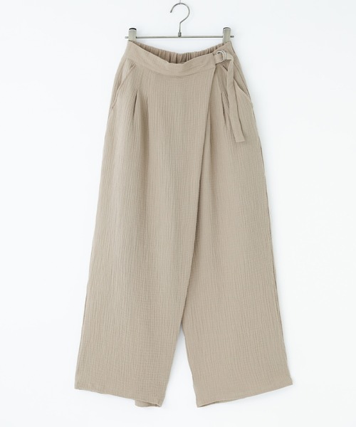 n'OrLABEL（ノアールレーベル）の「『楊柳ダブルガーゼラップパンツ』（その他パンツ・レディース・イエロー/ベージュ/ネイビー・1/2）」の21枚目の写真