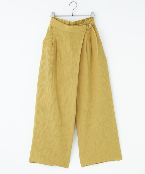 n'OrLABEL（ノアールレーベル）の「『楊柳ダブルガーゼラップパンツ』（その他パンツ・レディース・イエロー/ベージュ/ネイビー・1/2）」の22枚目の写真