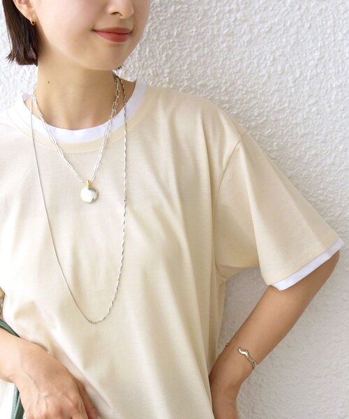 【シップス　ウィメン】〈接触冷感〉レイヤード ライク TEE 接触冷感〉レイヤード ライク TEE（Tシャツ/カットソー）｜SHIPS