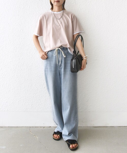 【シップス　ウィメン】〈接触冷感〉レイヤード ライク TEE 接触冷感〉レイヤード ライク TEE（Tシャツ/カットソー）｜SHIPS