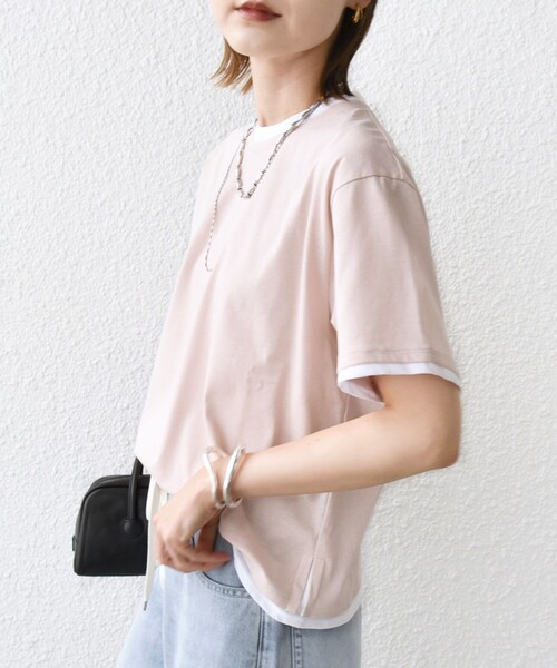 【シップス　ウィメン】〈接触冷感〉レイヤード ライク TEE 接触冷感〉レイヤード ライク TEE（Tシャツ/カットソー）｜SHIPS