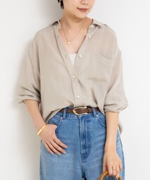 NOLLEY’S | 《セットアップ対応》ウォッシャブルシルキーキュプラドレープシャツ(シャツ/ブラウス)