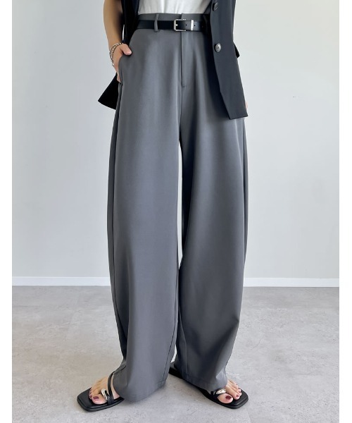 ラダーバレル　新品　グレー Re:EDIT（リエディ）の「[CoolWork][接触冷感][低身長/高身長サイズ有