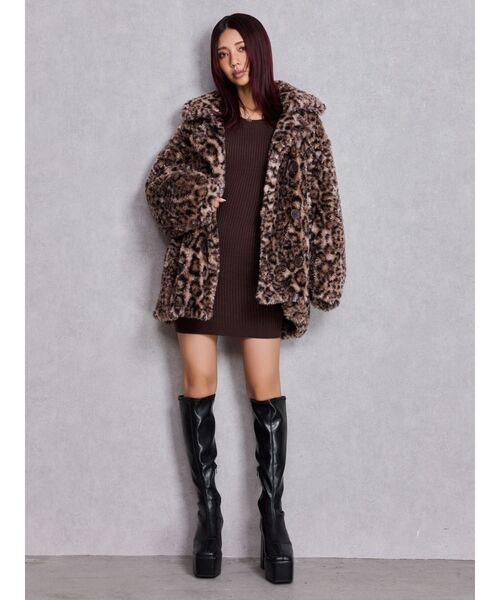 GYDA（ジェイダ）の「ストレッチチャンキーブーツ（ブーツ・レディース・アイボリー/ブラック・SMALL/MEDIUM/LARGE）」の4枚目の写真