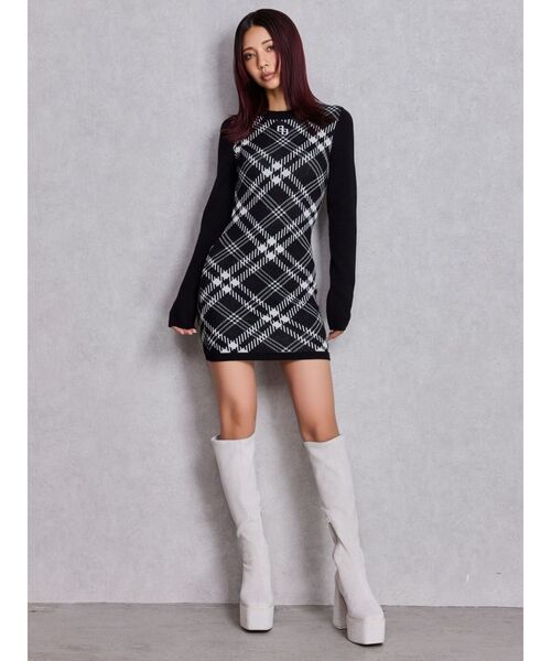 GYDA（ジェイダ）の「ストレッチチャンキーブーツ（ブーツ・レディース・アイボリー/ブラック・SMALL/MEDIUM/LARGE）」の7枚目の写真