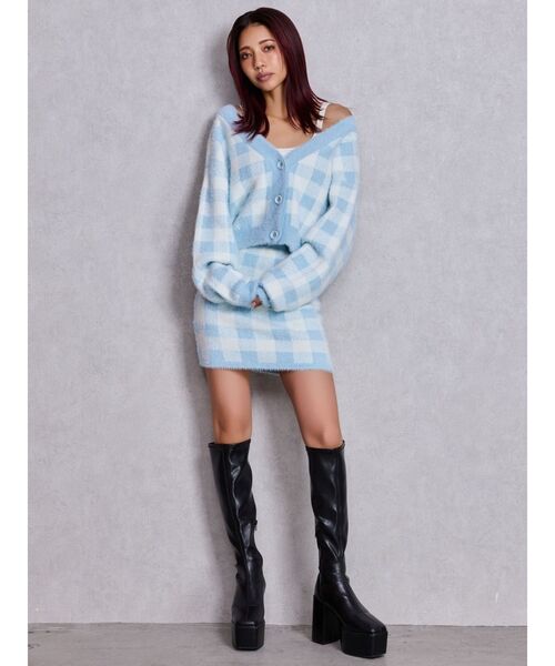 GYDA（ジェイダ）の「ストレッチチャンキーブーツ（ブーツ・レディース・アイボリー/ブラック・SMALL/MEDIUM/LARGE）」の13枚目の写真