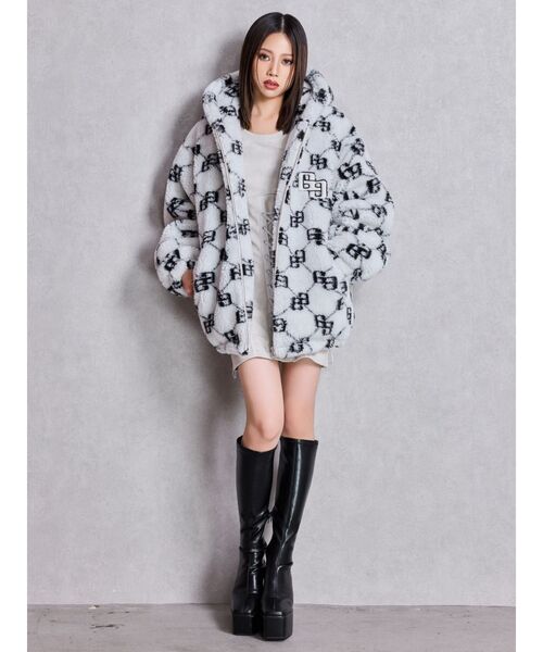 GYDA（ジェイダ）の「ストレッチチャンキーブーツ（ブーツ・レディース・アイボリー/ブラック・SMALL/MEDIUM/LARGE）」の14枚目の写真