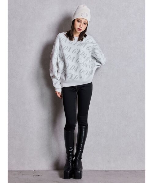 GYDA（ジェイダ）の「ストレッチチャンキーブーツ（ブーツ・レディース・アイボリー/ブラック・SMALL/MEDIUM/LARGE）」の19枚目の写真