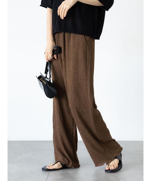 Lugnoncure（ルノンキュール）の「ジャカードイージーパンツ（その他パンツ・レディース・ブラック/ブラウン/グレー・F）」の3枚目の写真