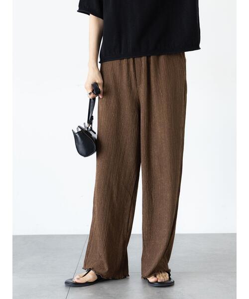 Lugnoncure（ルノンキュール）の「ジャカードイージーパンツ（その他パンツ・レディース・ブラック/ブラウン/グレー・F）」の6枚目の写真