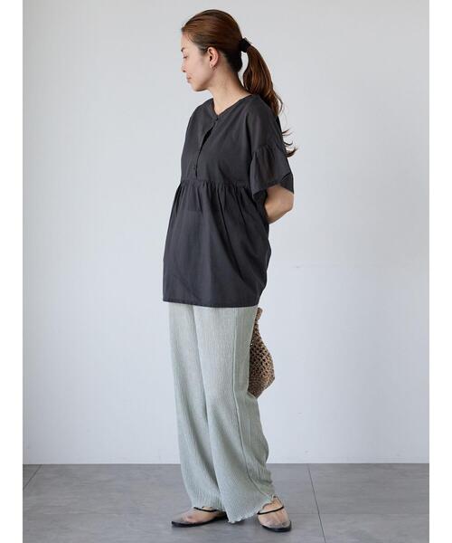 Lugnoncure（ルノンキュール）の「ジャカードイージーパンツ（その他パンツ・レディース・ブラック/ブラウン/グレー・F）」の8枚目の写真