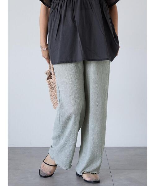 Lugnoncure（ルノンキュール）の「ジャカードイージーパンツ（その他パンツ・レディース・ブラック/ブラウン/グレー・F）」の9枚目の写真