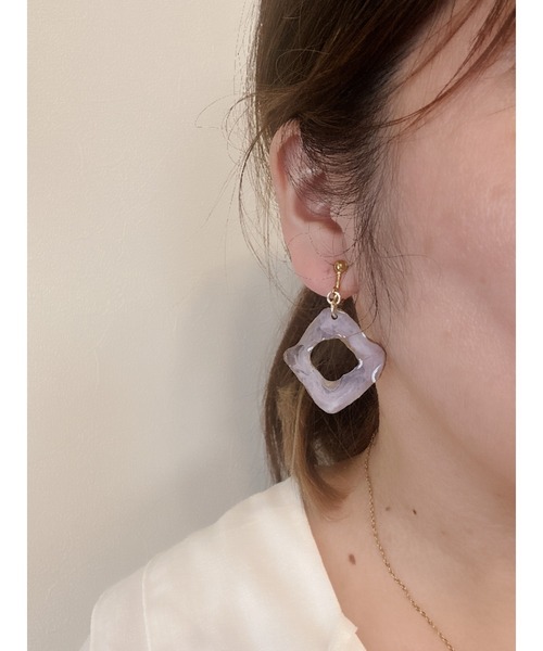 serendipity】カタチピアス（四角）(MA)（ピアス（両耳用