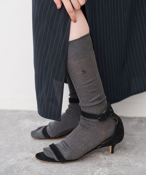 Spick & Span（スピックアンドスパン）の「MARCOMONDE/マルコモンド for  SS 別注lettered SOX（ソックス/靴下・レディース・グレー/ホワイト・FREE）」の3枚目の写真