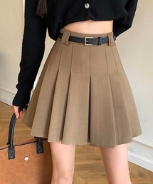 LADY LIKE（レディライク）の「【秋冬新作】ベルト付きプリーツミニスカート（スカート）」