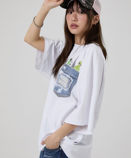 tシャツ 「UNISEX」HOODHOOD／フェイクポケットＴ レディース UNISEX】HOODHOOD／フェイクポケットT（Tシャツ/カットソー