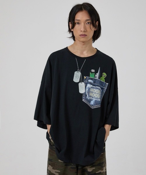 tシャツ 「UNISEX」HOODHOOD／フェイクポケットＴ レディース UNISEX】HOODHOOD／フェイクポケットT（Tシャツ/カットソー