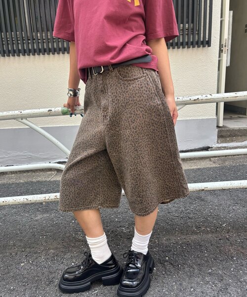 WHO'S WHO gallery（フーズフーギャラリー）の「PATTERNED TWILL SHORTS（チノパンツ・レディース・ブラウン/カーキ・FREE）」の6枚目の写真