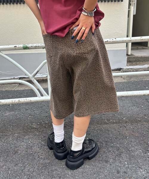 WHO'S WHO gallery（フーズフーギャラリー）の「PATTERNED TWILL SHORTS（チノパンツ・レディース・ブラウン/カーキ・FREE）」の8枚目の写真