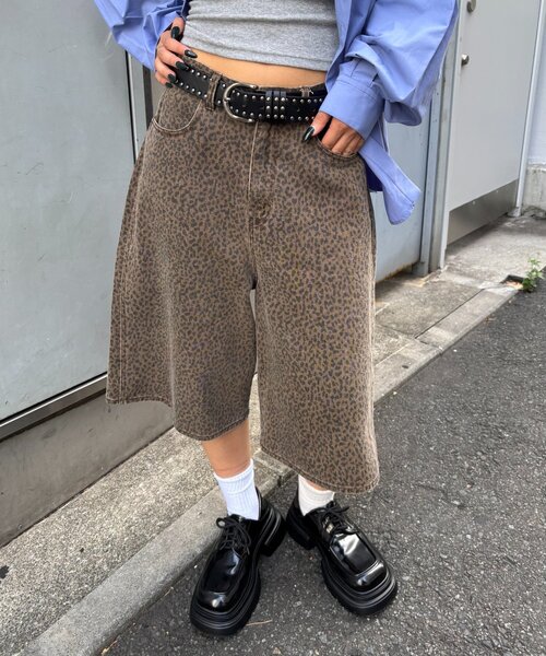 WHO'S WHO gallery（フーズフーギャラリー）の「PATTERNED TWILL SHORTS（チノパンツ・レディース・ブラウン/カーキ・FREE）」の12枚目の写真