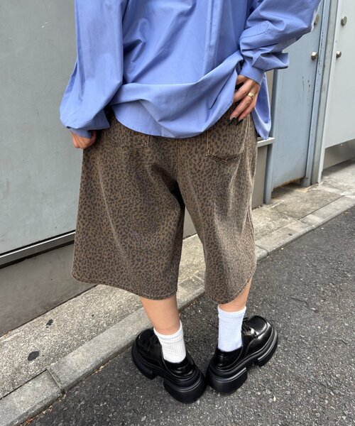 WHO'S WHO gallery（フーズフーギャラリー）の「PATTERNED TWILL SHORTS（チノパンツ・レディース・ブラウン/カーキ・FREE）」の13枚目の写真